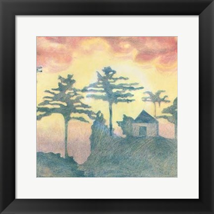 Framed Rising Sun I Print