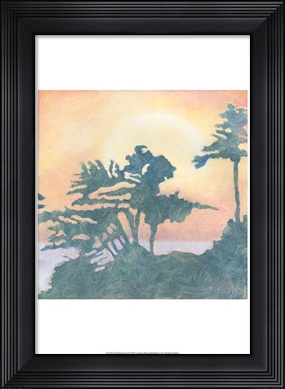 Framed Rising Sun II Print