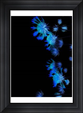 Framed Moon Blue II Print
