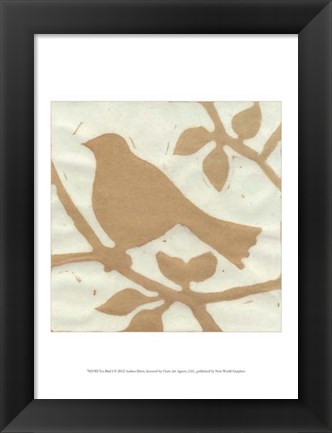 Framed Tea Bird I Print