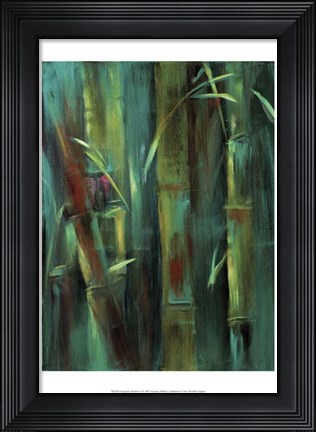 Framed Turquoise Bamboo I Print