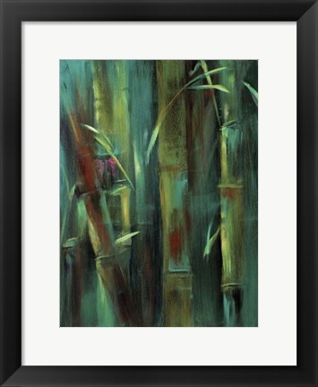 Framed Turquoise Bamboo I Print