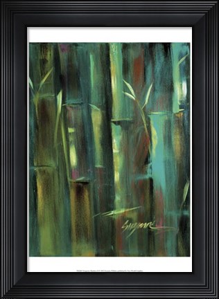Framed Turquoise Bamboo II Print