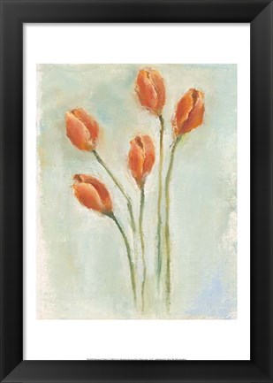 Framed Painted Tulips I Print