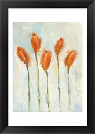 Framed Painted Tulips III Print