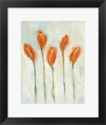 Framed Painted Tulips III Print