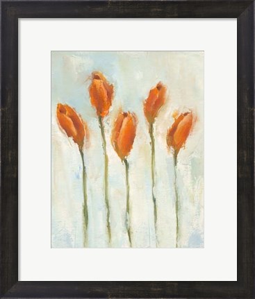 Framed Painted Tulips III Print