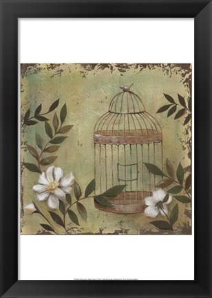 Framed Decorative Bird Cage I Print