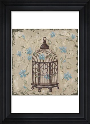 Framed Decorative Bird Cage II Print