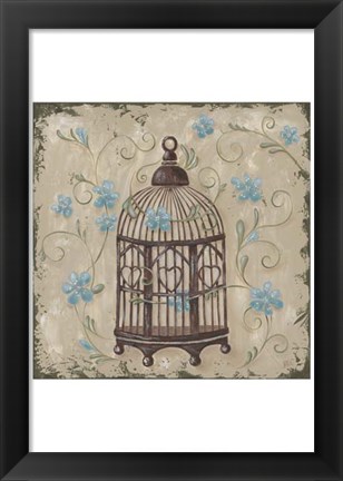 Framed Decorative Bird Cage II Print