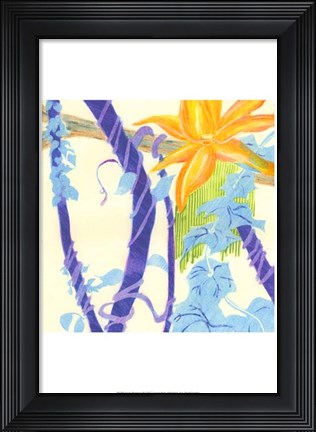 Framed Jungle Monotype III Print