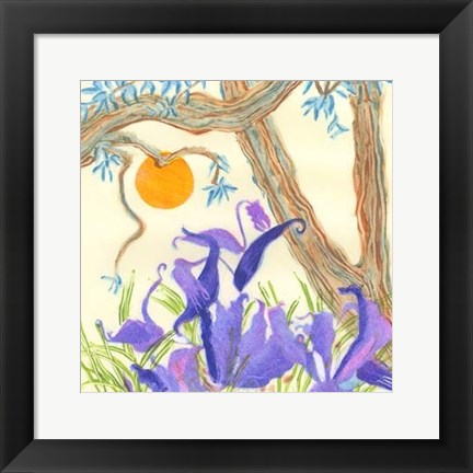 Framed Jungle Monotype IV Print