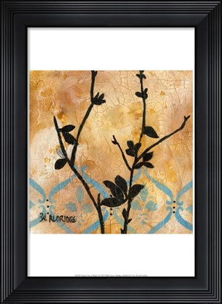 Framed Modern Tree in Black II Print
