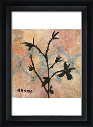 Framed Modern Tree in Black IV Print