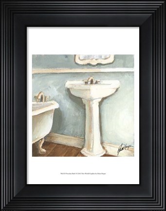 Framed Porcelain Bath I Print