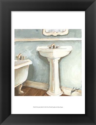 Framed Porcelain Bath I Print