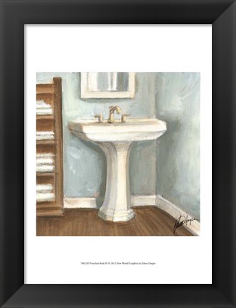 Framed Porcelain Bath III Print