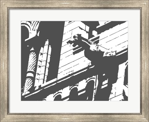 Framed Gargoyle Statue Print