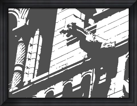 Framed Gargoyle Statue Print