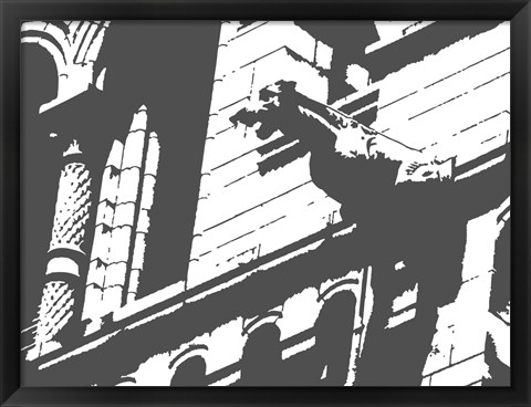 Framed Gargoyle Statue Print