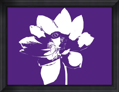 Framed Lilly on Purple Print