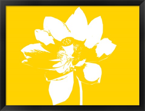 Framed Lilly on Yellow Print