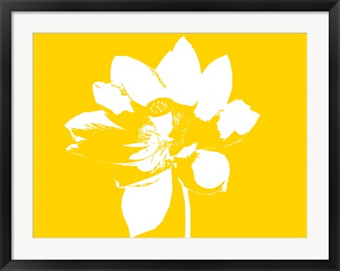 Framed Lilly on Yellow Print