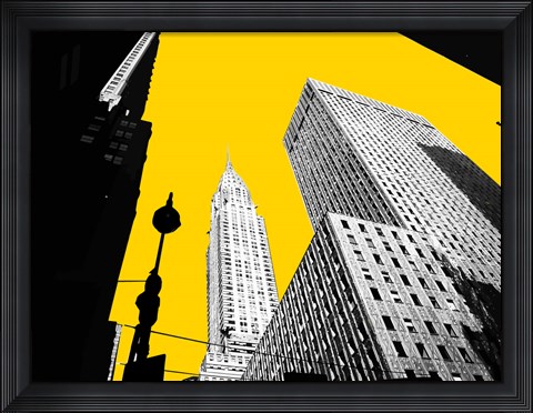 Framed New York on Yellow Print