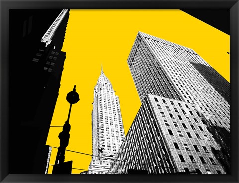 Framed New York on Yellow Print