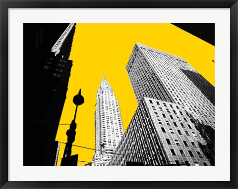 Framed New York on Yellow Print