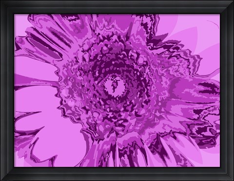 Framed Pink Abstract Flower Print
