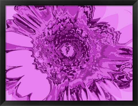 Framed Pink Abstract Flower Print