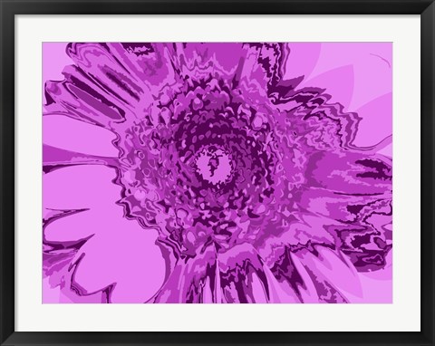 Framed Pink Abstract Flower Print