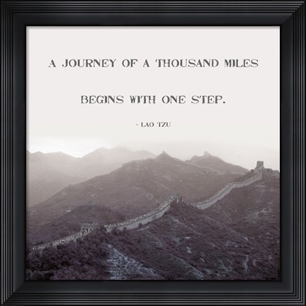 Framed Journey Of A Thousand Miles Print