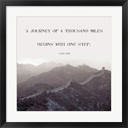 Framed Journey Of A Thousand Miles Print