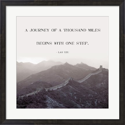 Framed Journey Of A Thousand Miles Print