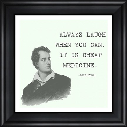 Framed Laugh When You Can Quote Print