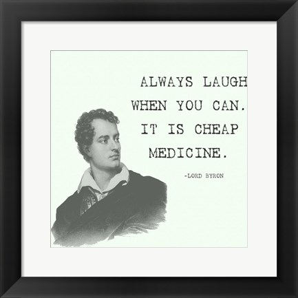 Framed Laugh When You Can Quote Print