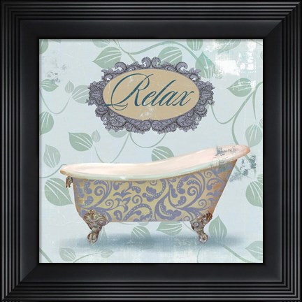 Framed Relax Bath Print