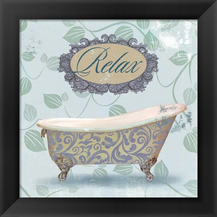 Framed Relax Bath Print