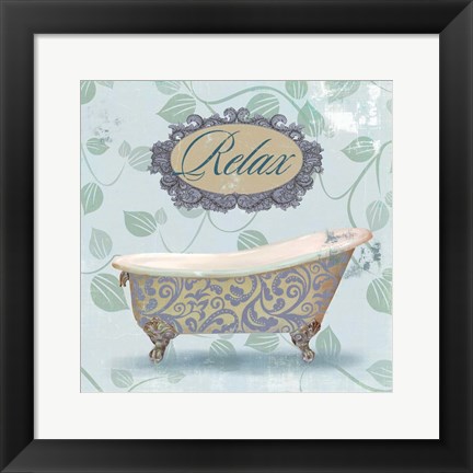 Framed Relax Bath Print