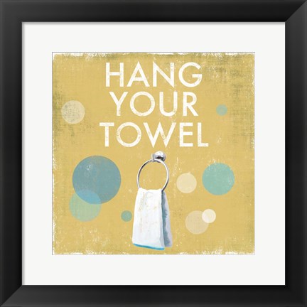 Framed Hang your Towel Print