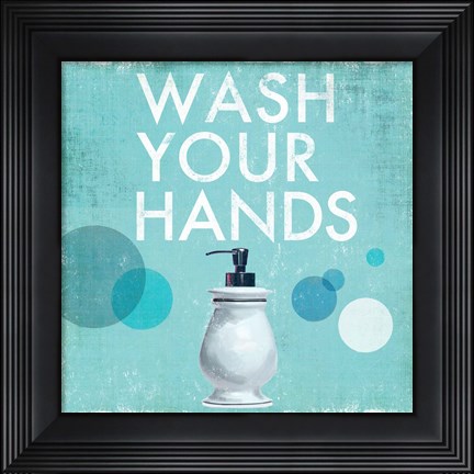 Framed Wash your Hands Print
