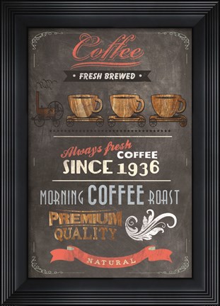 Framed Coffee Menu II Print