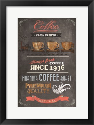 Framed Coffee Menu II Print