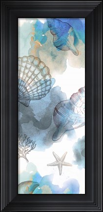 Framed Shell Reflections I Print