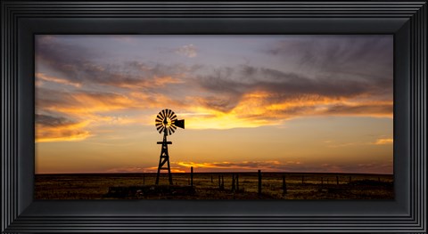 Framed Plains Windmill Print