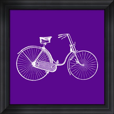 Framed Purple Bicycle Print