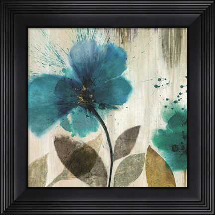 Framed Teal Splash II Print