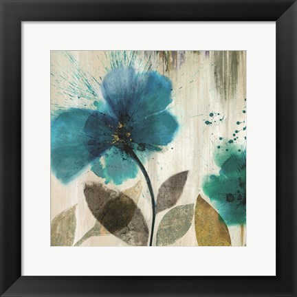 Framed Teal Splash II Print